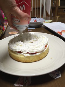 クリーム盛り付け